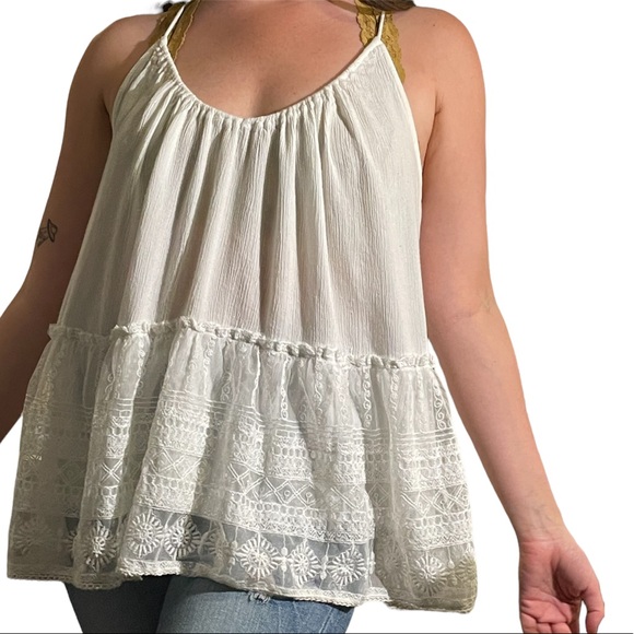 Urban Outfitters Flowy White Tank Top - Picture 2 of 4